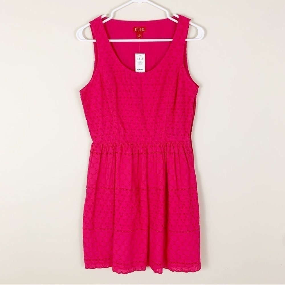 ELLE Pink Eyelet Dress 6